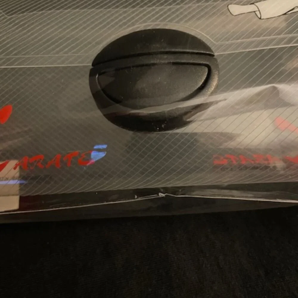Vintage 1996 Flomo Karate Ribbed Plastic Pencil Case.  Karate motif, Sealed NWT